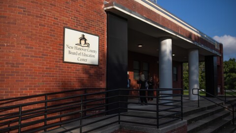 The New Hanover County Board of Education Center during the Board of Education meeting in Wilmington on July 8, 2025. Many teachers and community members attended to show their support for the Mary W. Howe Pre-K Center which was under consideration for closure.