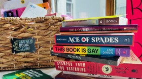 Stack of banned books