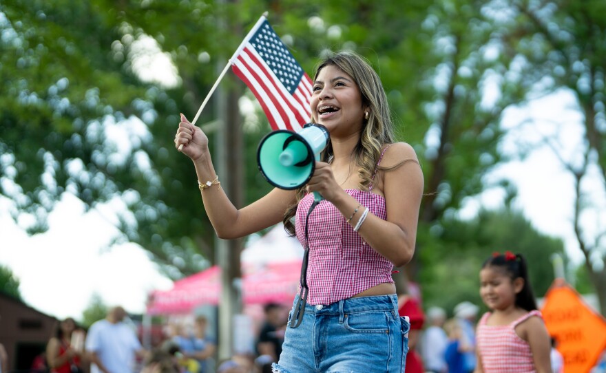 Thirty-two entrants showed their American pride in the first Red, White, and Blue Festival parade on July 4, 2025.