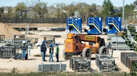 Construction continues on Tesla Giga Factory in Austin, Texas on Dec. 11, 2024. Patricia Lim/KUT News