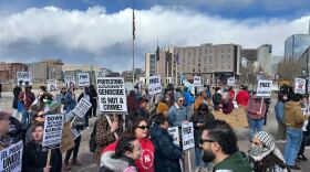 Hundreds of people from student and community organizations came together on the Auraria Campus in Denver Wednesday to demand the release of local activist Jeanette Vizguerra and others recently detained by federal immigration officials. Vizguerra is being held at an ICE detention facility in Aurora and has been told she'll be deported.